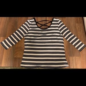 Forever 21 Striped Long Sleeve Top